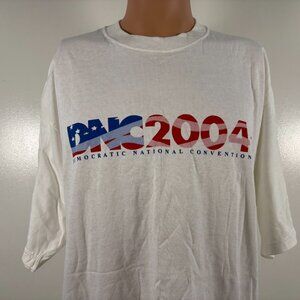 Vintage DNC T Shirt Mens XL Democratic National Convention Y2K 2004 Politics
